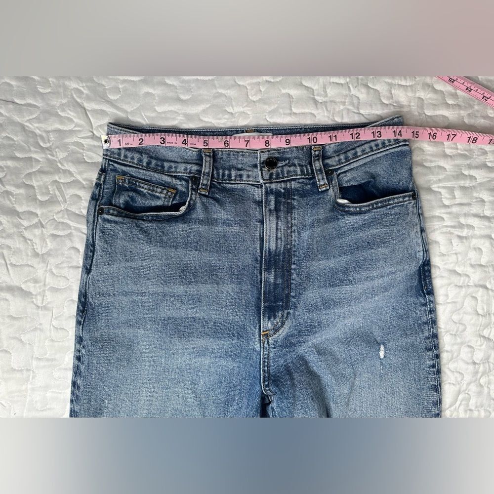 Le Jean by Charlie Gay Mia Relaxed Straight Jeans Distressed High-Rise Denim 28 - Picture 7 of 11